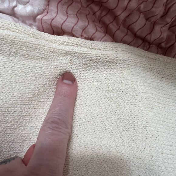 ST JOHN Caviar Ivory Knit cream pants 8 pull on Santana high rise - Picture 5 of 13